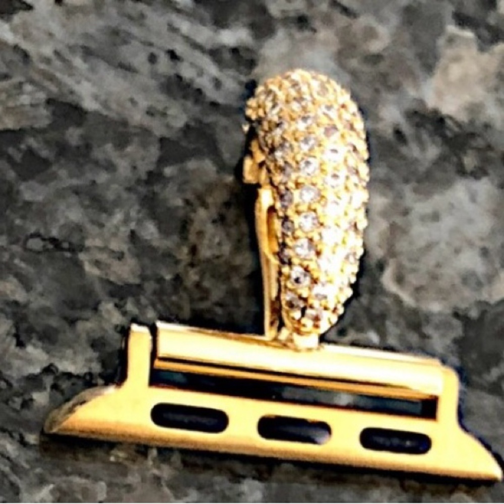 Apple Watch Goldtone Rhinestone necklace Clip